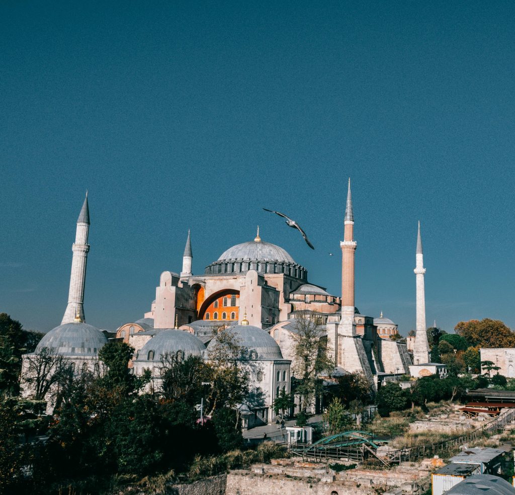 Historic Hagia Sophia mosque landmark in Istanbul Turkey