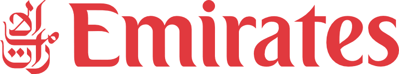 Emirates airline partner logo for international travel services