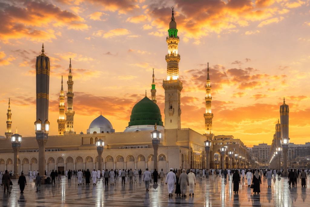 Deluxe Umrah package featuring Masjid Nabawi with premium accommodation and enhanced pilgrimage services