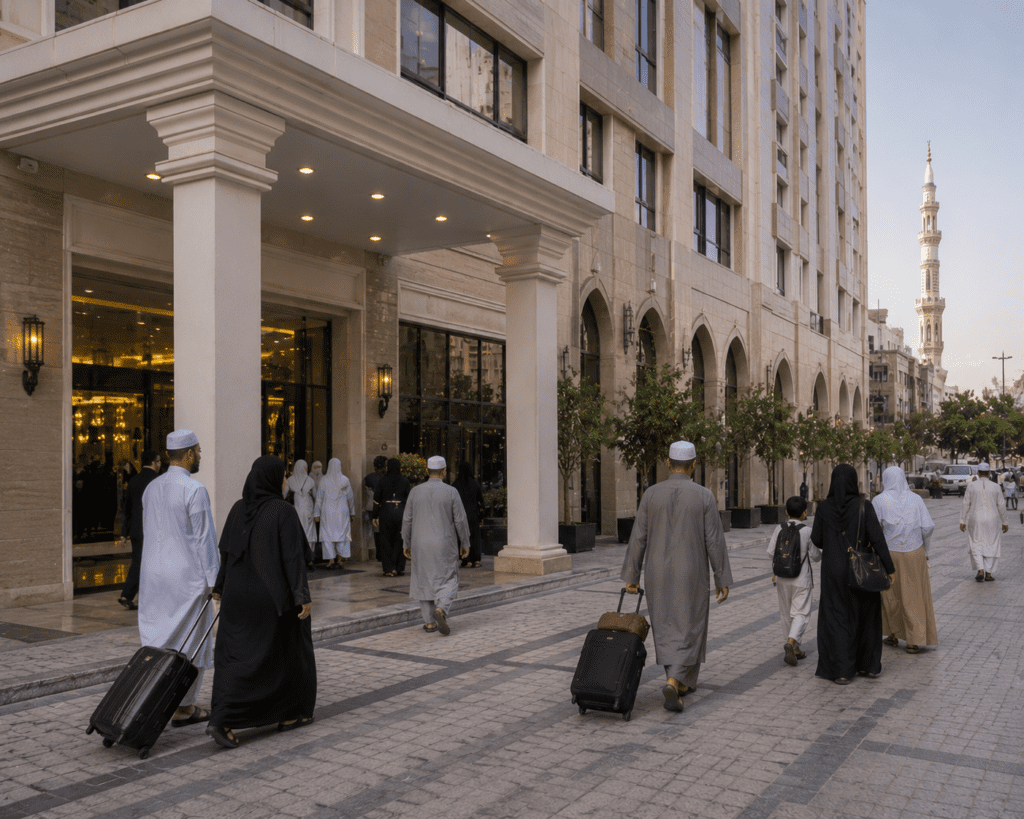 Economy hotel accommodation for Umrah pilgrims in Madinah