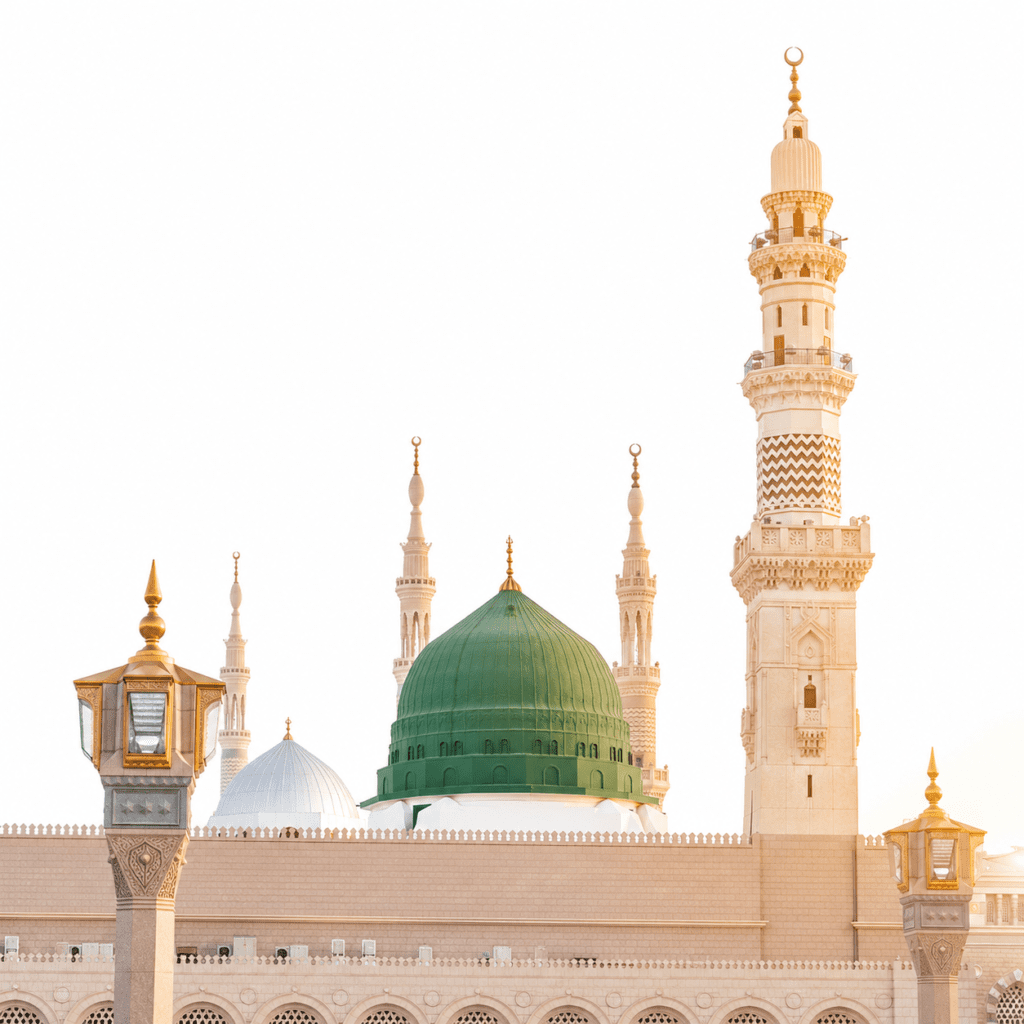 The Green Dome of Masjid Nabawi in Madinah